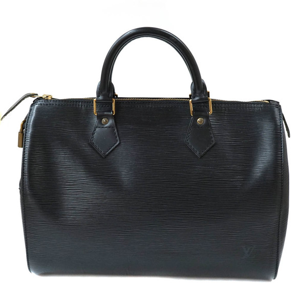 Louis Vuitton Speedy Black Leather Noir Epi - Picture 1 of 13